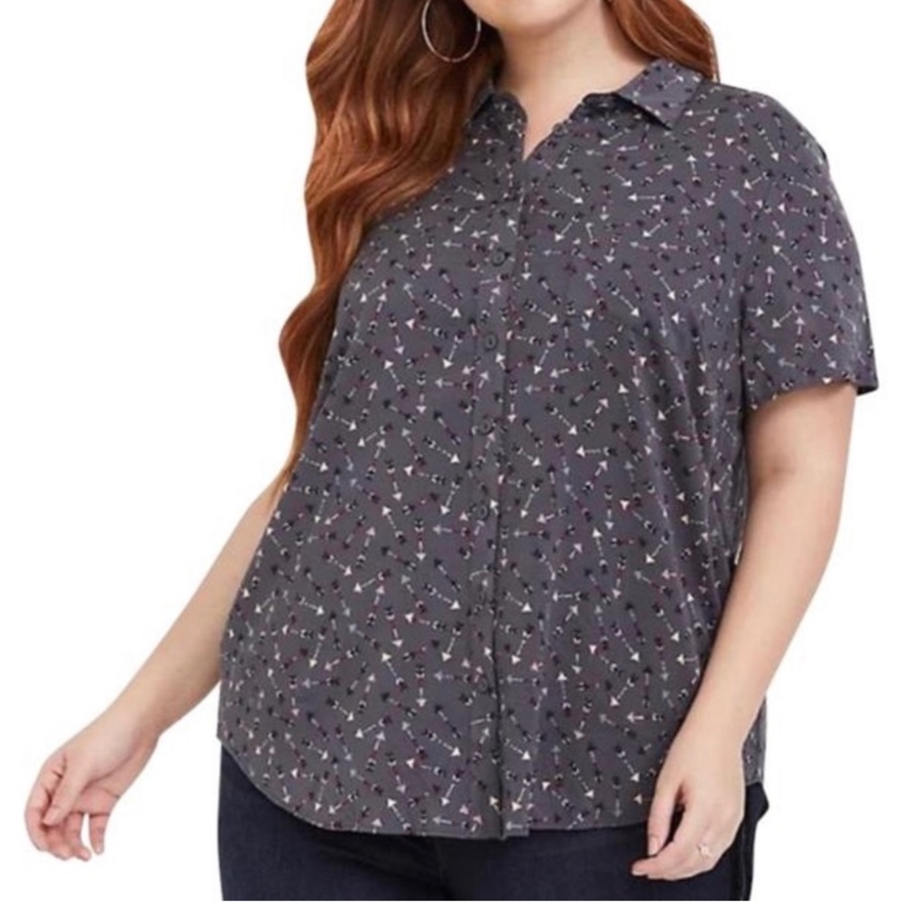 Torrid Arrow Button-Down Top 6X